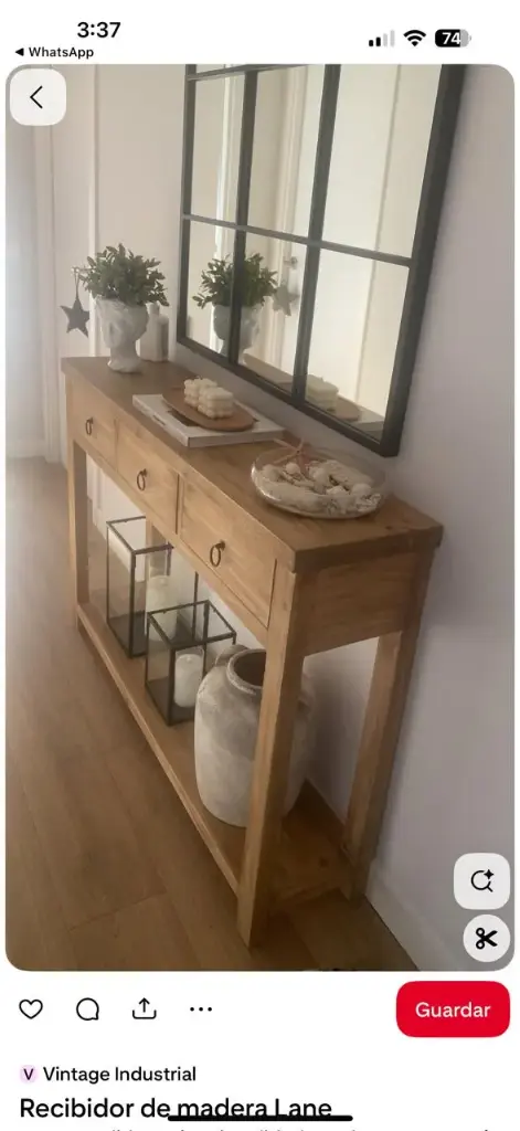 Recibidor - Vintage -con gavetas