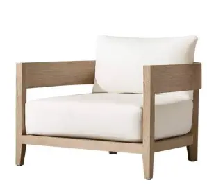 [SO4001TW/Balmain-Single sofa/Teak wood: TW005/Fabric color: AE1150027] Modelo AURA - Sofa individual (W80/D80/H74)