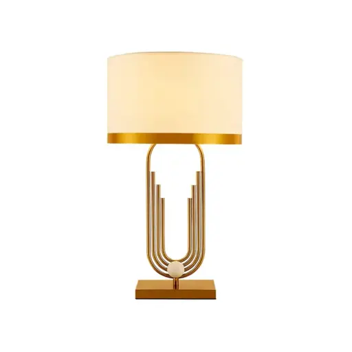 [T6047/Material: Metal Finish: As shown/Lightsource: 3CCT/Voltage: 110V/Warranty: 3 Years] Lampara de mesa - Base Ovalado Art Deco (380x740)