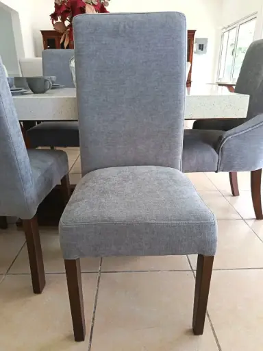 Silla para comedor - respaldo liso - gris claro
